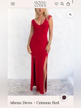 Royal Codes Athena Dress Crimson Red XS, IMPECCABLE CONDITION